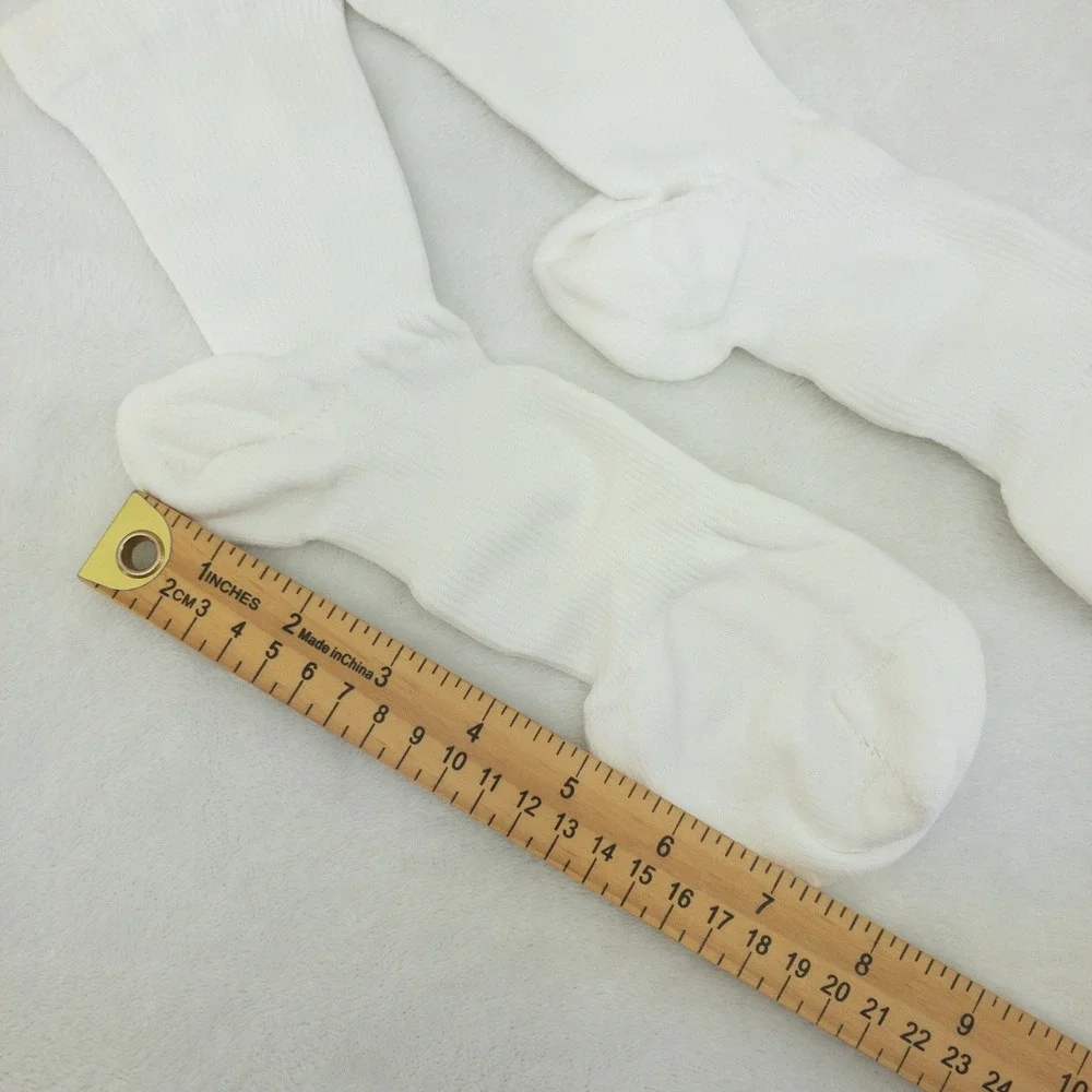 Apolla The Performance Crew Socks Mens XL 11.5-13 White Non Traction Compression